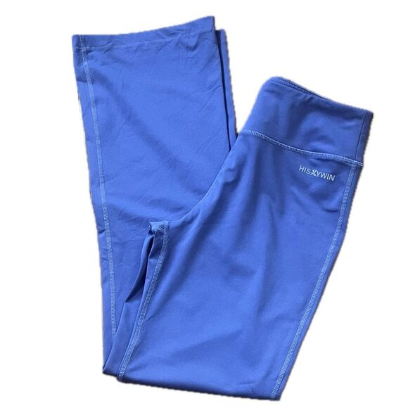 Amazon Hiskywin Full Length Wide Leg Leggings Purple Lilac Medium - Picture 4 of 7